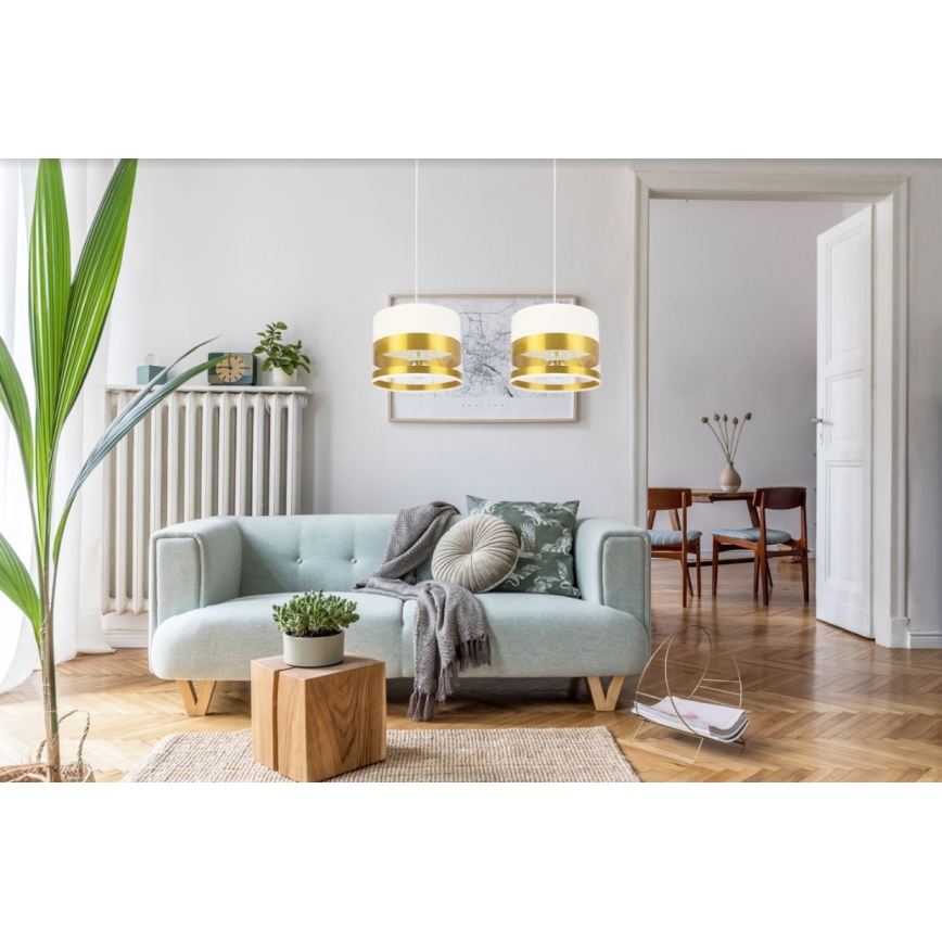 Luster na lanku MILO 2xE27/60W/230V zlatá