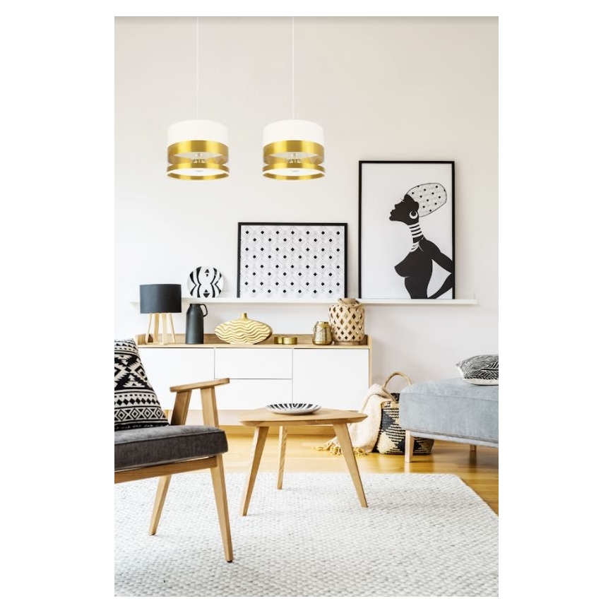 Luster na lanku MILO 2xE27/60W/230V zlatá