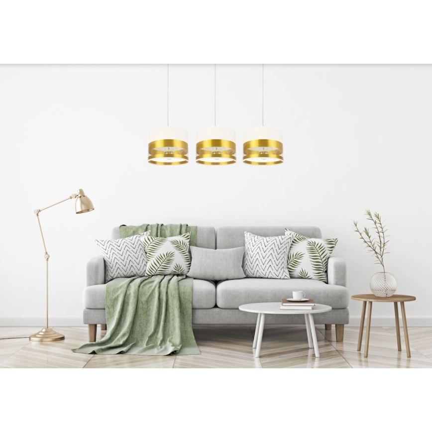 Luster na lanku MILO 3xE27/60W/230V zlatá