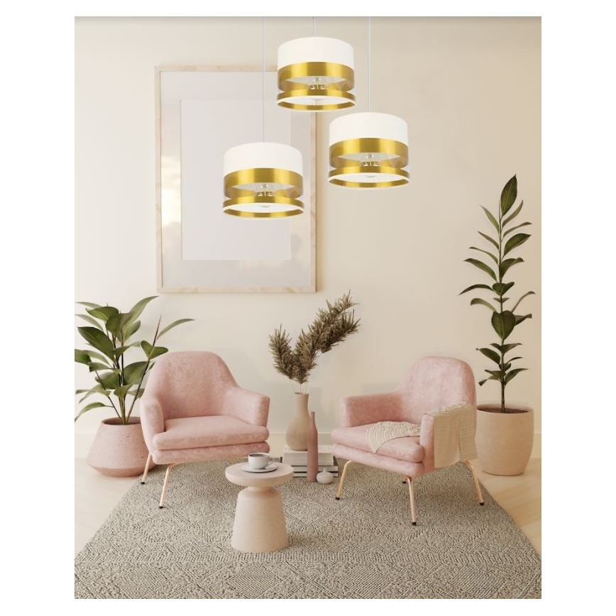Luster na lanku MILO 3xE27/60W/230V zlatá