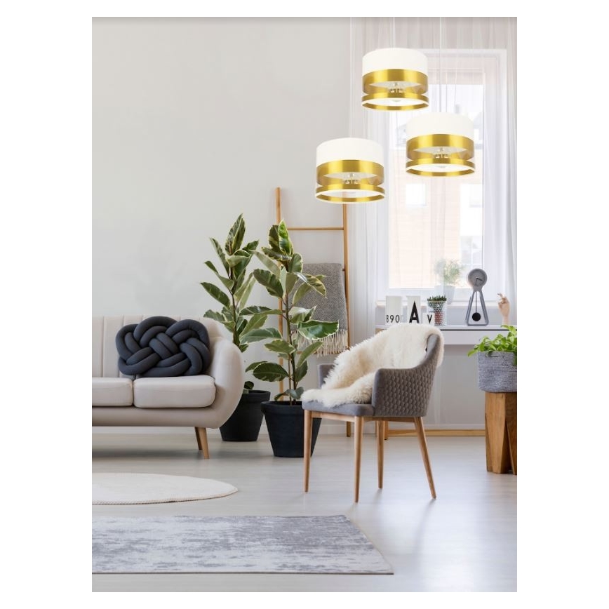 Luster na lanku MILO 3xE27/60W/230V zlatá