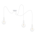 Luster na lanku MIROS 3xE27/60W/230V pavúk biela