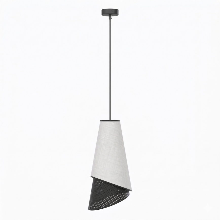 Luster na lanku MODA 1xE27/15W/230V sivá/čierna
