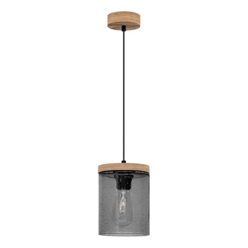 Luster na lanku MONSUN 1xE27/60W/230V borovica