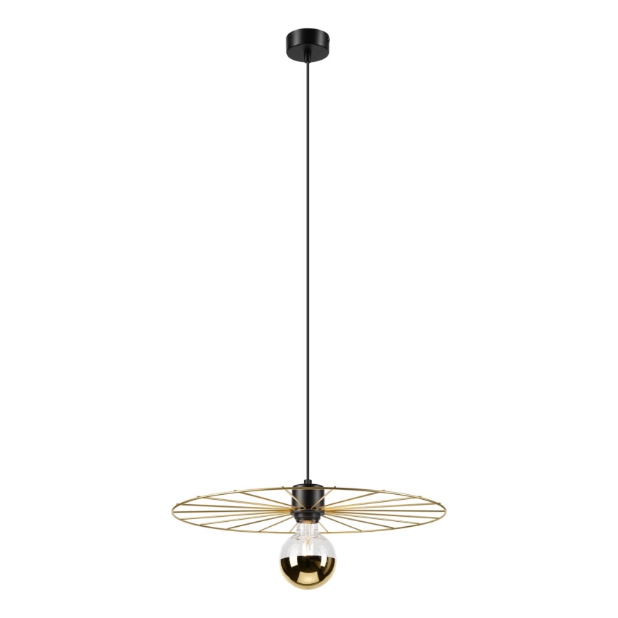 Luster na lanku MONTANA 1xE27/15W/230V pr. 45 cm zlatá/čierna
