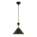 Luster na lanku MONZA 1xE27/40W/230V pr. 25 cm černá/zlatá