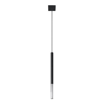 Luster na lanku MOSAIC 1xG9/12W/230V čierna/lesklý chróm