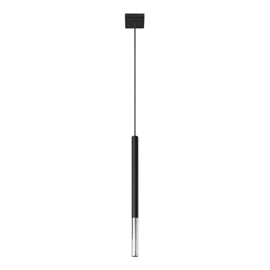 Luster na lanku MOSAIC 1xG9/12W/230V čierna/lesklý chróm