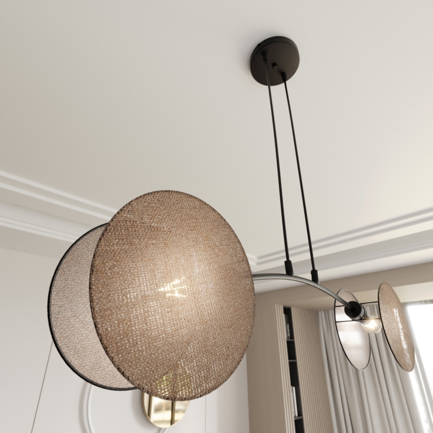 Luster na lanku MOTIF 2xE27/15W/230V béžová