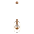 Luster na lanku MUFI 1xE14/10W/230V zlatá/béžová