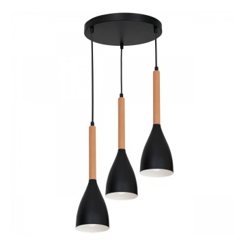 Luster na lanku MUZA 3xE27/60W/230V guľatý