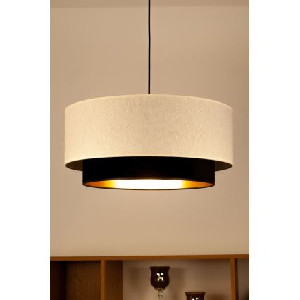Luster na lanku NATIA 1xE27/60W/230V biela/čierna