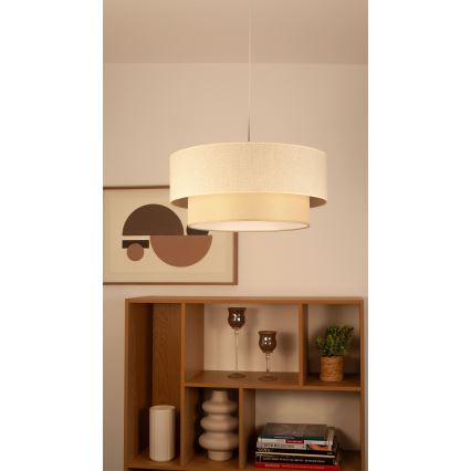 Luster na lanku NATIA 1xE27/60W/230V krémový