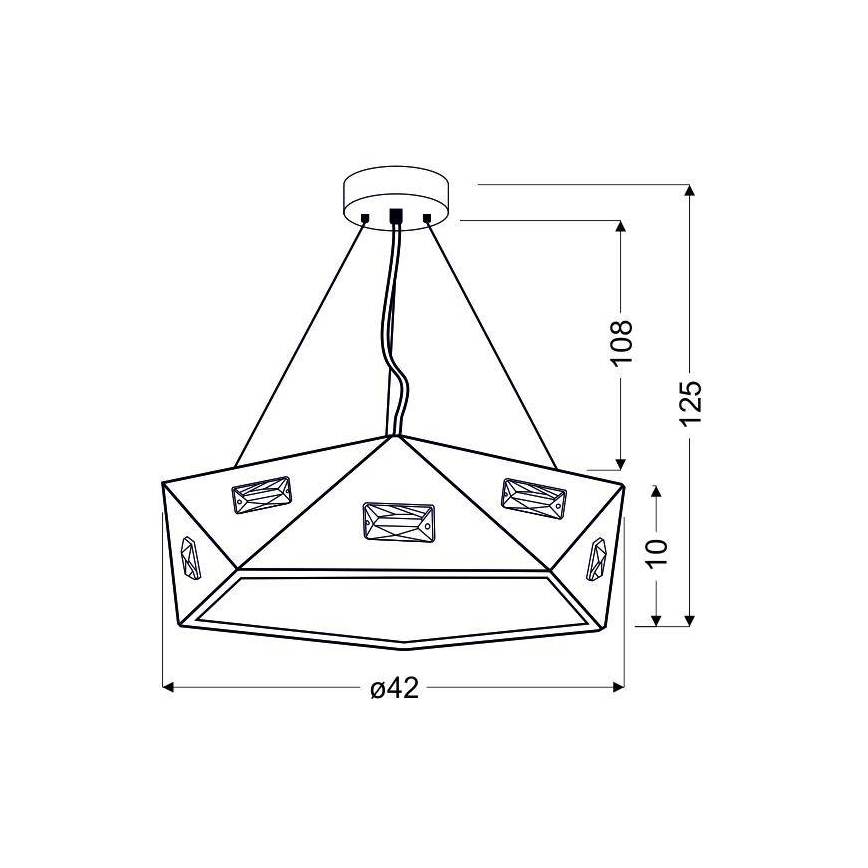Luster na lanku NEMEZIS 3xG9/40W/230V