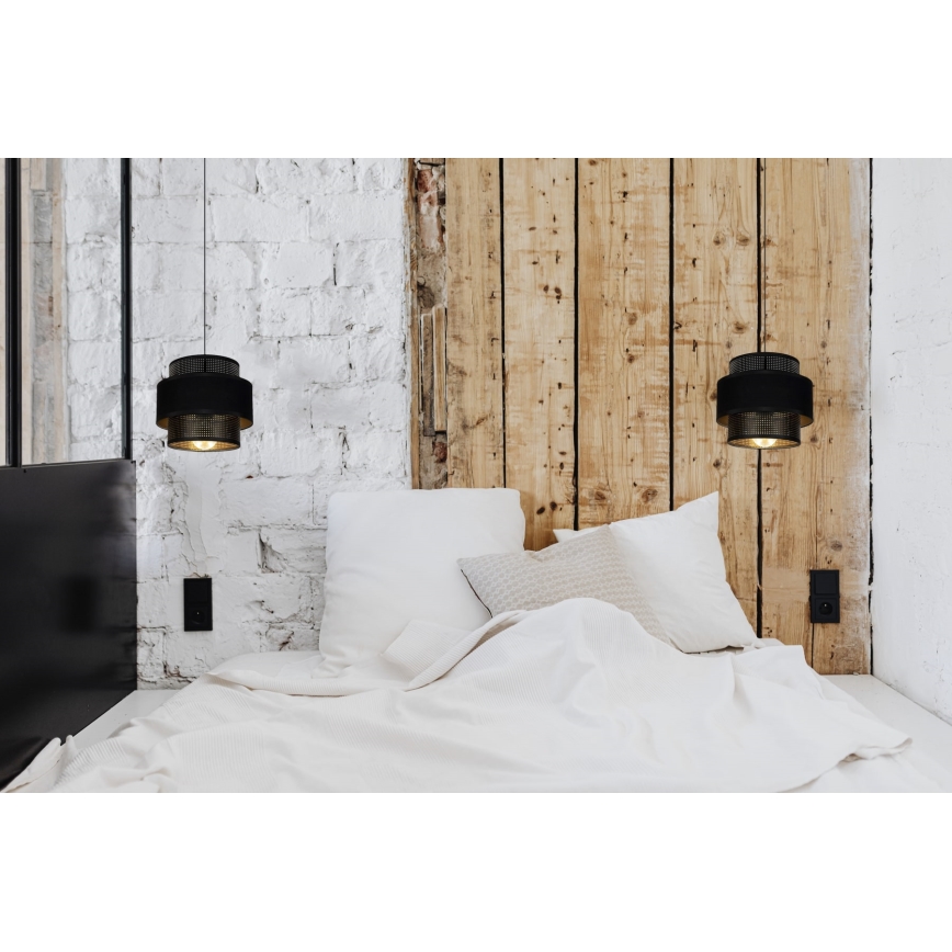 Luster na lanku NESS 1xE27/60W/230V čierna