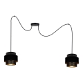 Luster na lanku NESS 2xE27/60W/230V pavúk čierna