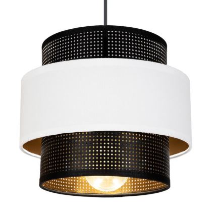 Luster na lanku NESS 3xE27/60W/230V pavúk čierna/biela