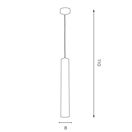Luster na lanku NEST 1xGU10/8W/230V biela/zlatá
