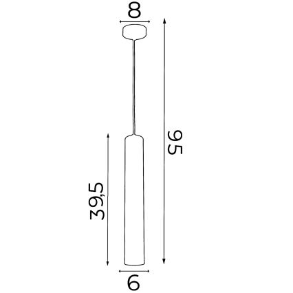 Luster na lanku NEST 1xGU10/8W/230V čierna/lesklý chróm