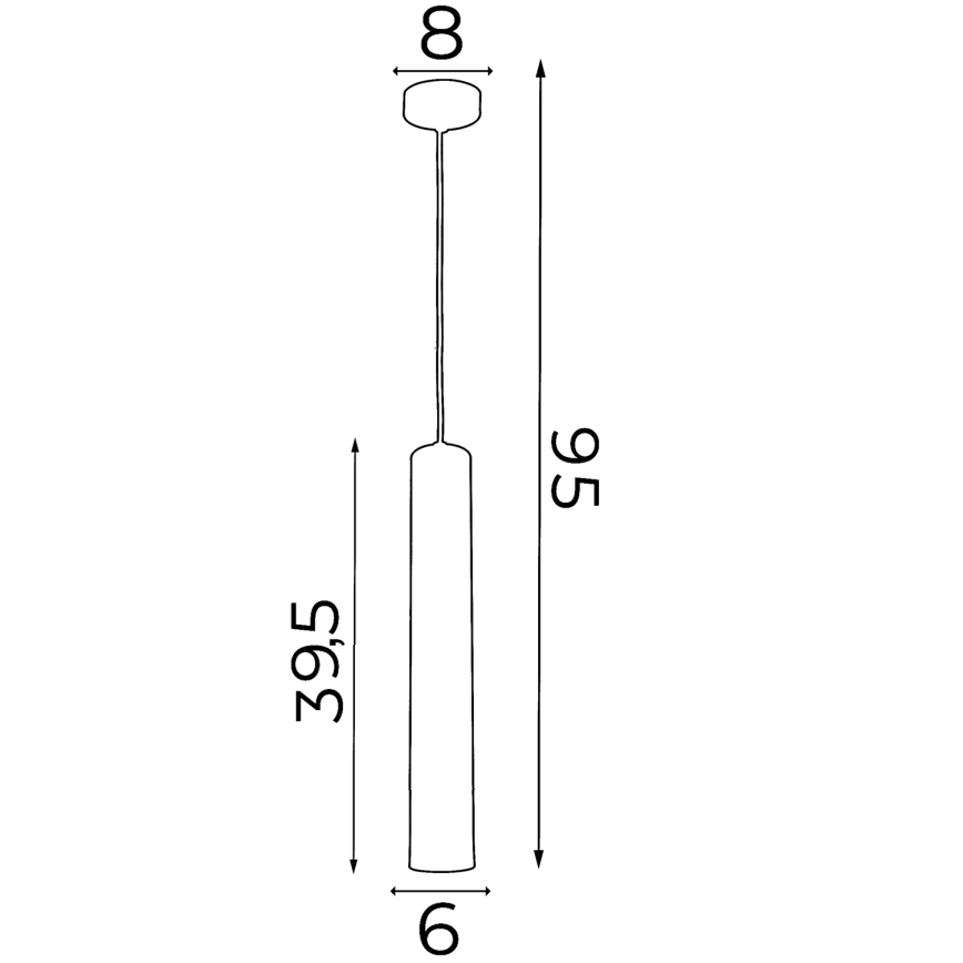 Luster na lanku NEST 1xGU10/8W/230V čierna/lesklý chróm