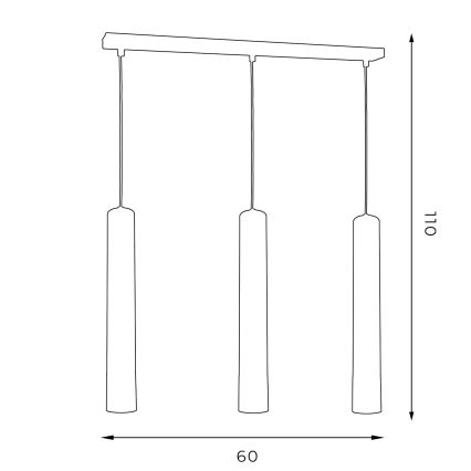 Luster na lanku NEST 3xGU10/8W/230V biela/lesklý chróm