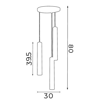 Luster na lanku NEST 3xGU10/8W/230V biela/lesklý chróm