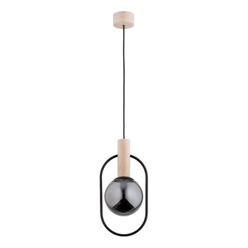 Luster na lanku NIKI 1xE14/10W/230V čierna/béžová