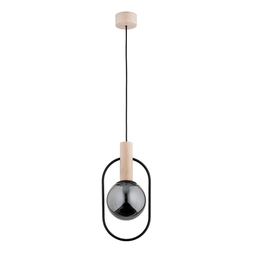 Luster na lanku NIKI 1xE14/10W/230V čierna/béžová