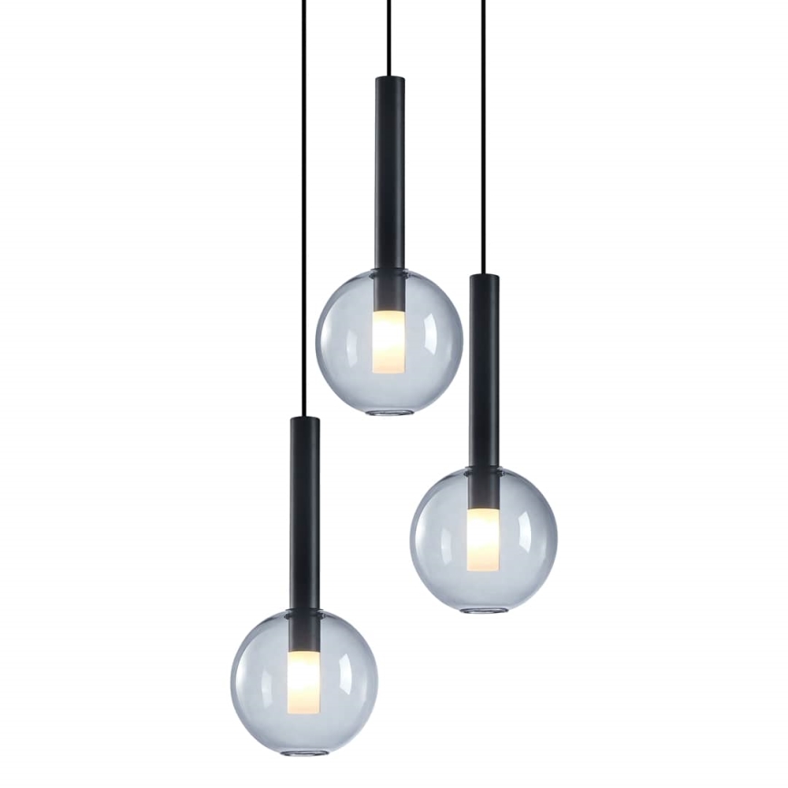 Luster na lanku NIKO 3xG9/9W/230V čierna