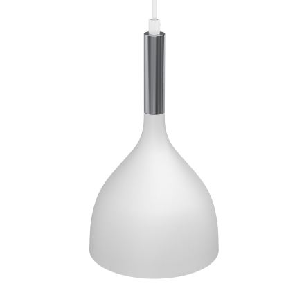 Luster na lanku NOAK 2xE27/15W/230V biela/lesklý chróm
