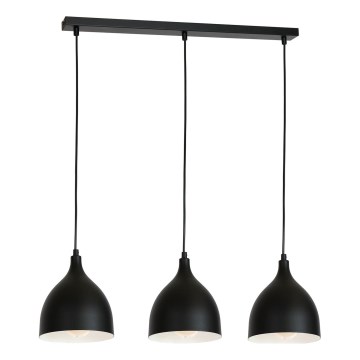 Luster na lanku NOAK 3xE27/15W/230V čierna