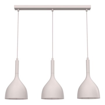 Luster na lanku NOAK 3xE27/15W/230V krémový