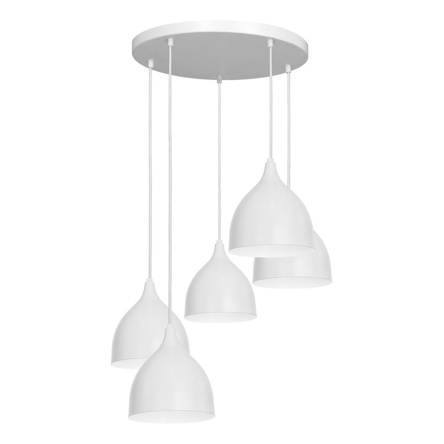 Luster na lanku NOAK 5xE27/15W/230V šedá