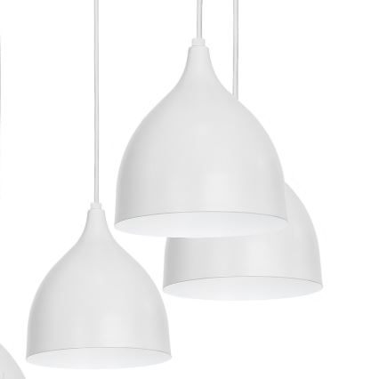 Luster na lanku NOAK 5xE27/15W/230V šedá