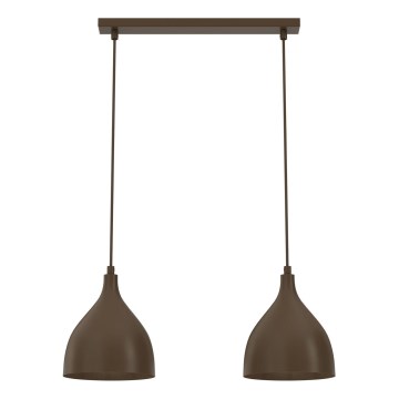 Luster na lanku NOAK CLASSIC 2xE27/15W/230V hnedý