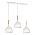 Luster na lanku NOAK WOOD 3xE27/60W/230V