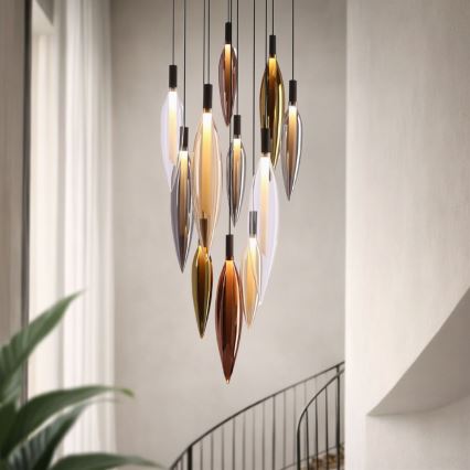 Luster na lanku NORDIC 11xG9/5W/230V čierny