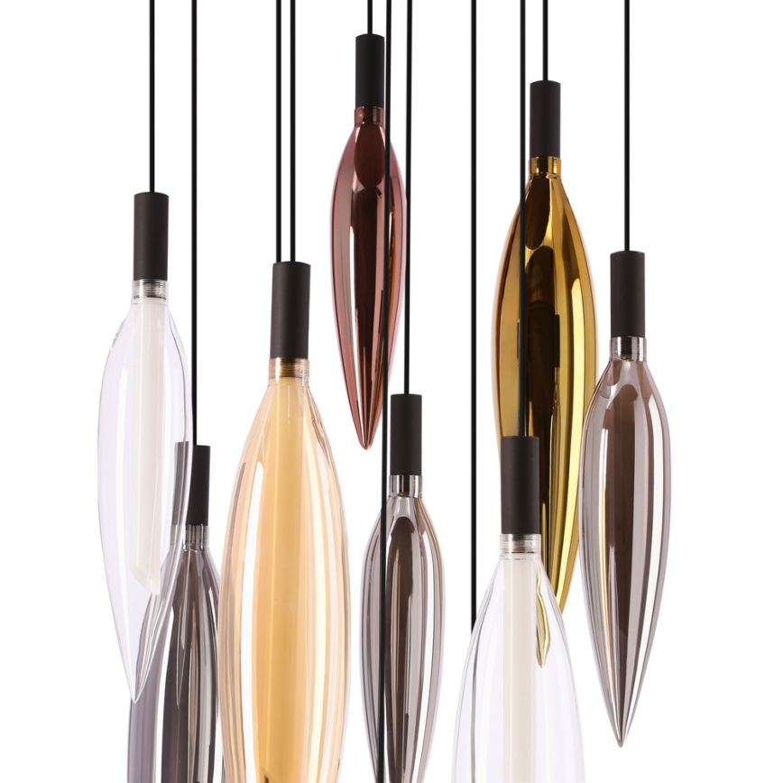 Luster na lanku NORDIC 11xG9/5W/230V čierny