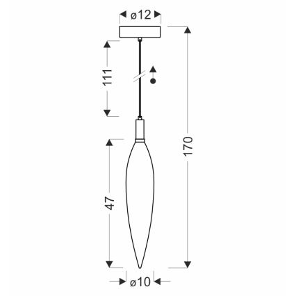 Luster na lanku NORDIC 1xG9/5W/230V čierna/priehľadná
