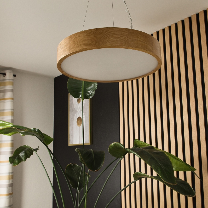 Luster na lanku OAK 3xE27/60W/230V dub ø 47,5 cm - FSC certifikované