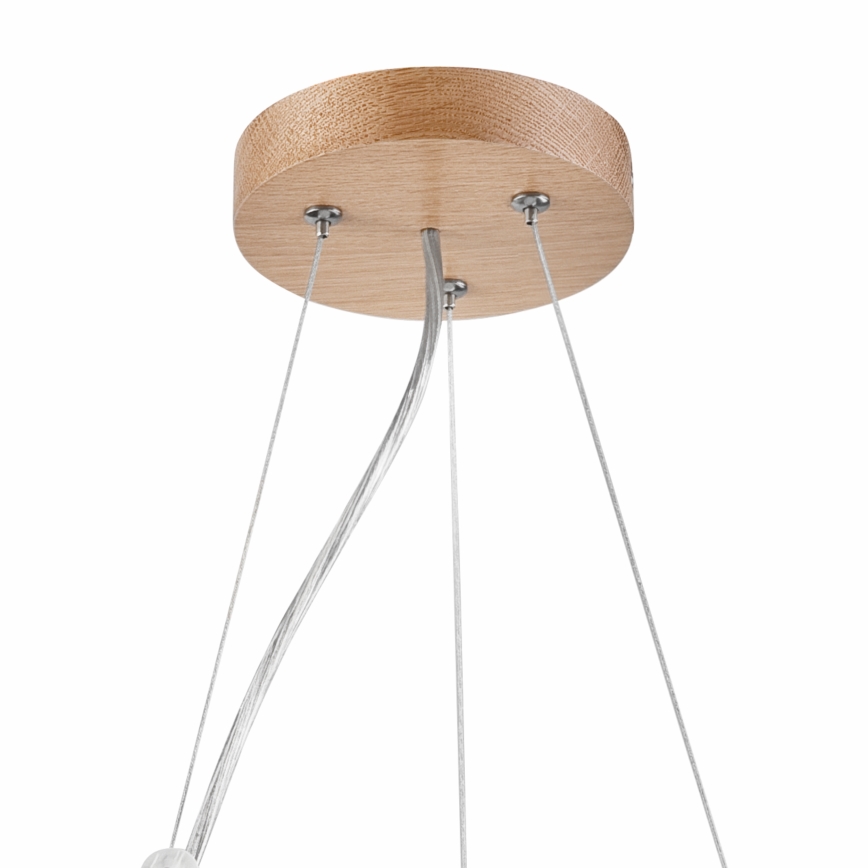 Luster na lanku OAK 3xE27/60W/230V dub ø 47,5 cm - FSC certifikované