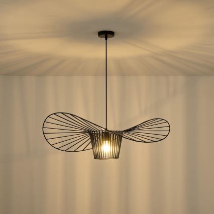 Luster na lanku OGGI 1xE27/40W/230V pr. 80 cm čierna