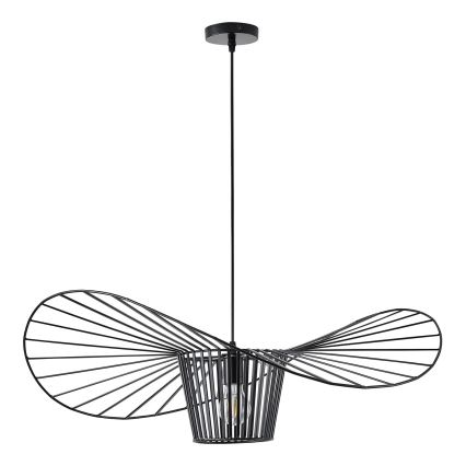 Luster na lanku OGGI 1xE27/40W/230V pr. 80 cm čierna