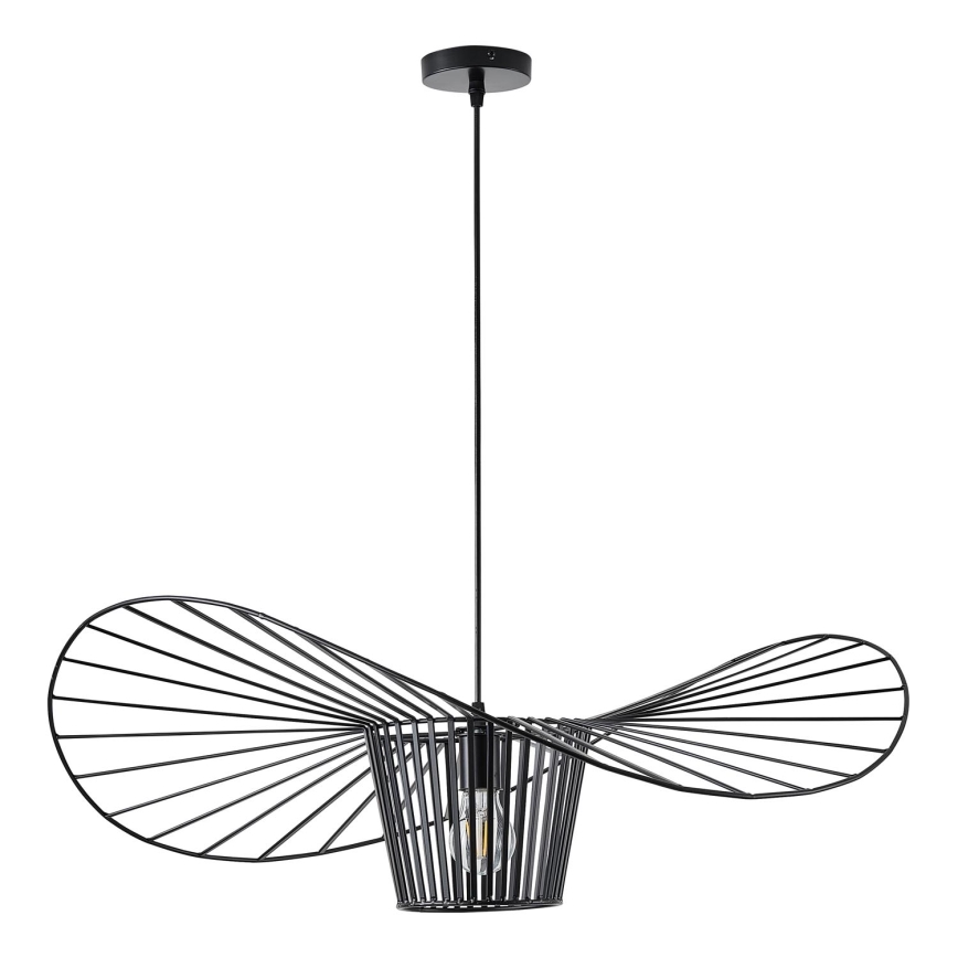 Luster na lanku OGGI 1xE27/40W/230V pr. 80 cm čierna
