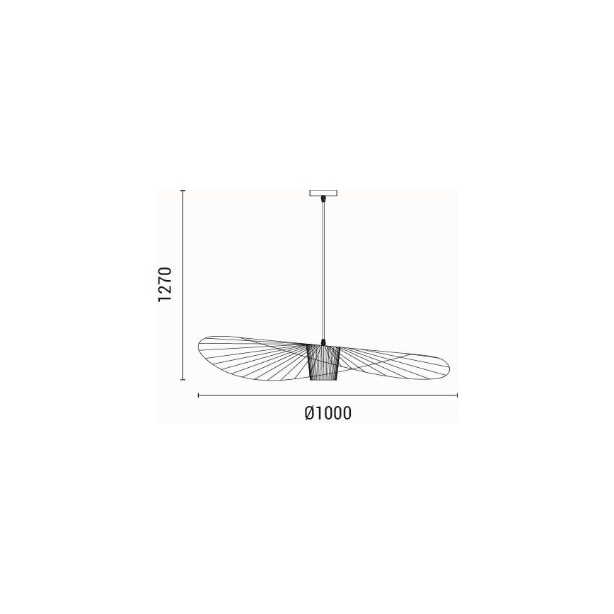 Luster na lanku OGGI 1xE27/40W/230V pr. 100 cm čierna