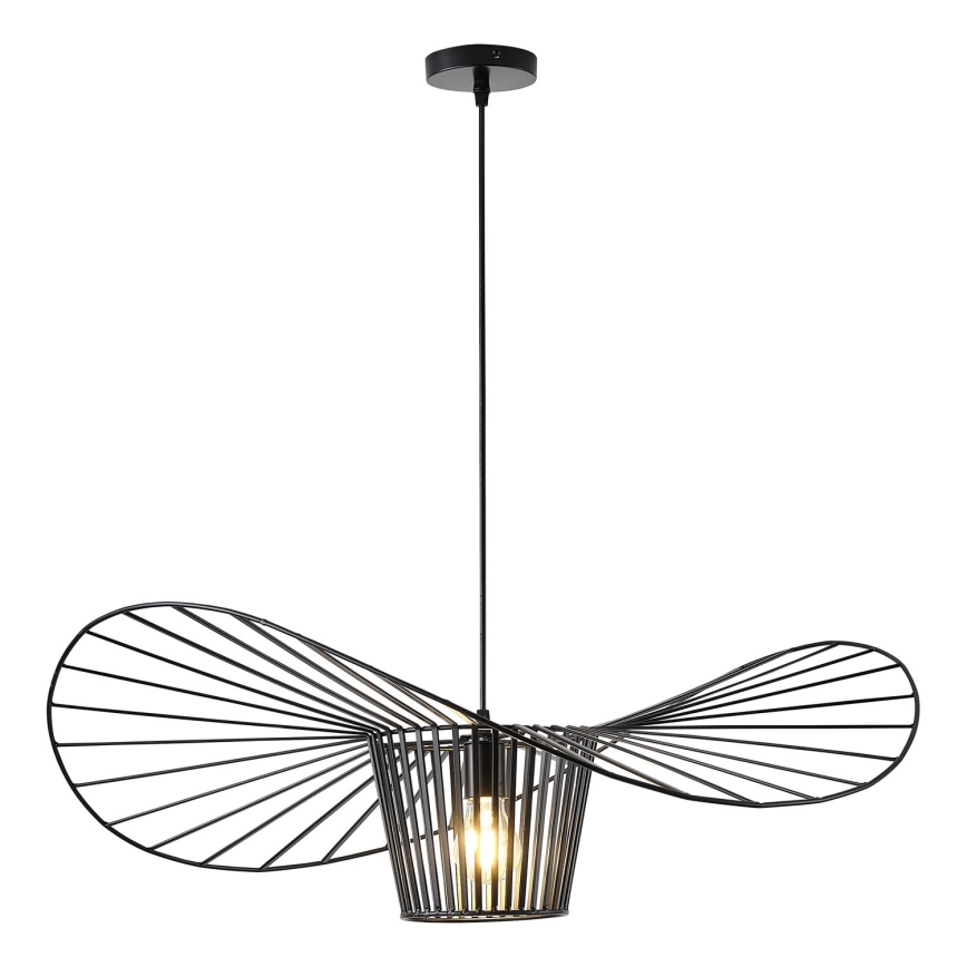 Luster na lanku OGGI 1xE27/40W/230V pr. 80 cm čierna