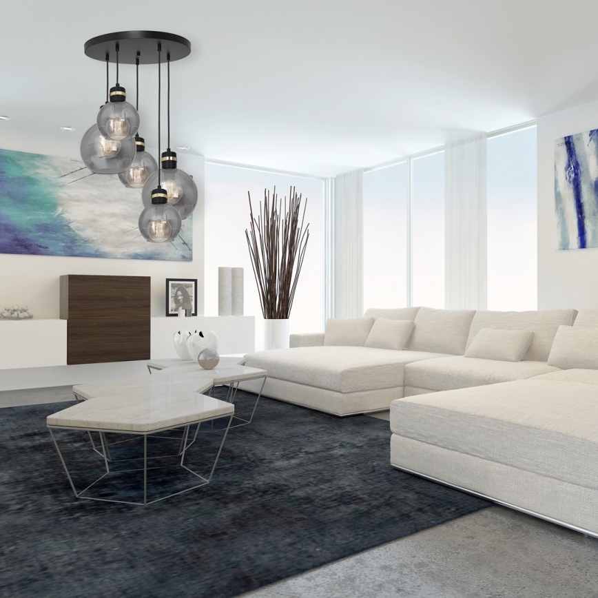 Luster na lanku OMEGA 5xE27/60W/230V