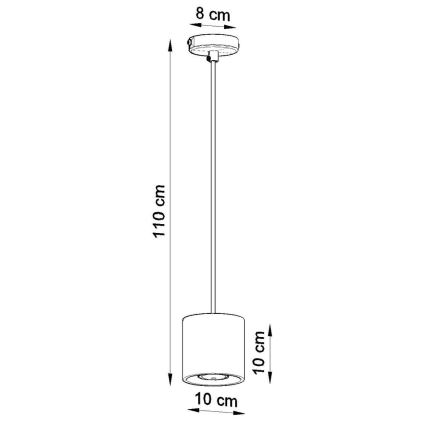 Luster na lanku ORBIS 1 1xGU10/40W/230V šedá