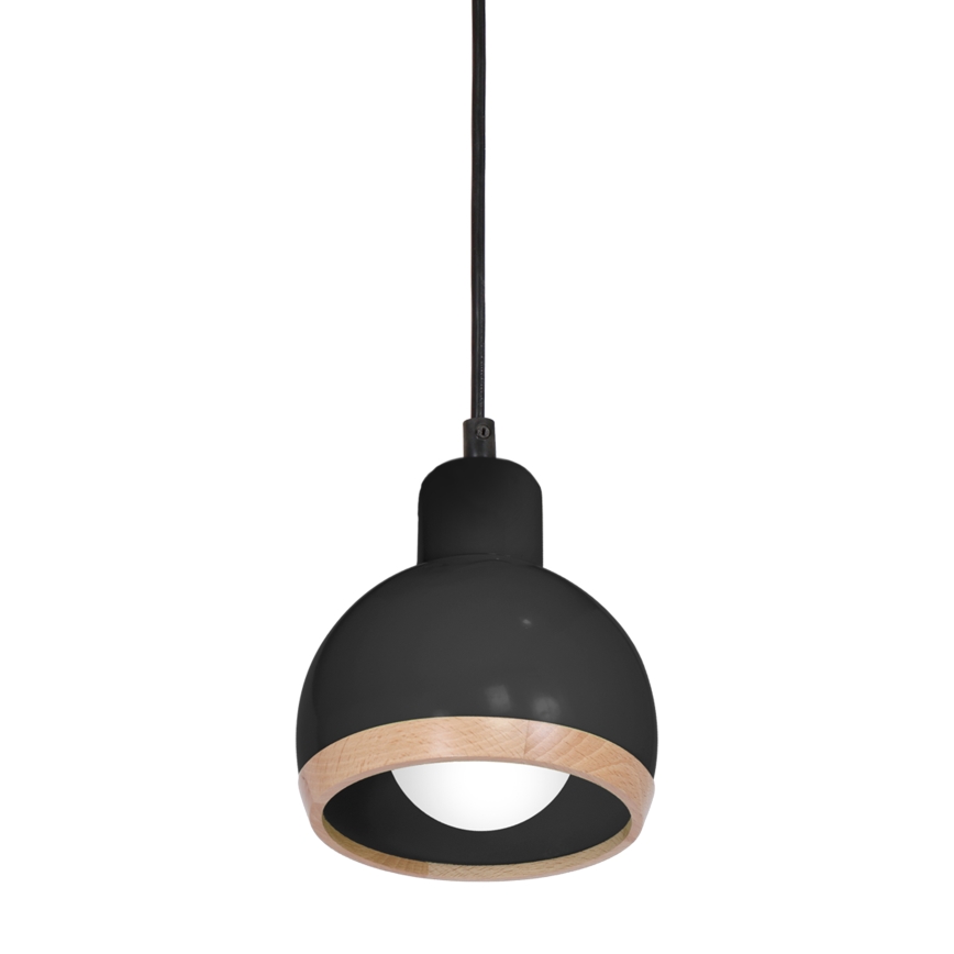 Luster na lanku OVAL 1xE27/60W/230V čierna