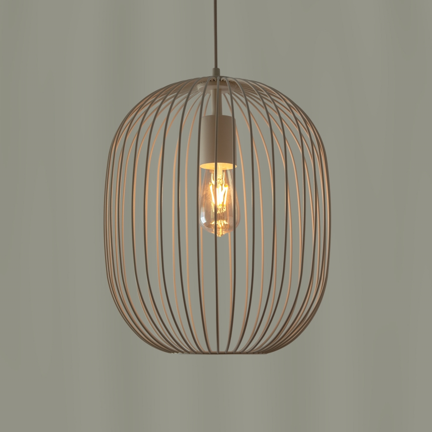 Luster na lanku OVELLA 1xE27/15W/230V pr. 34 cm krémový
